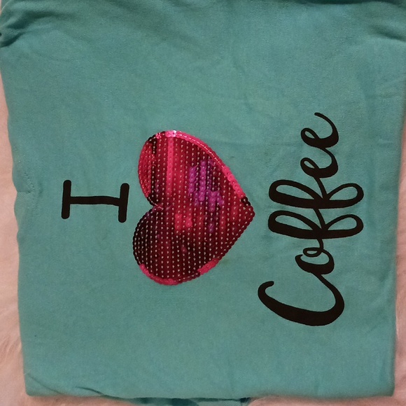 LALA SLEEPWEAR NIGHTSHIRT I ❤️ COFFEE - Picture 1 of 3